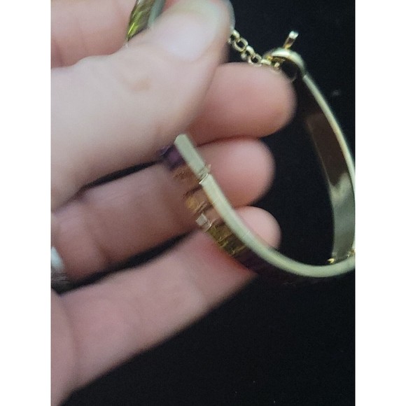 New With Tags Liz Claiborne Rainbow Glass Goldtone Bracelet Square NWT - Picture 7 of 8